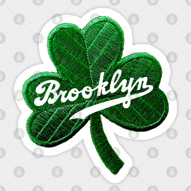 Brooklyn Shamrock Sticker by Pop Fan Shop